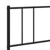 vidaXL Bedframe met hoofd- en voeteneinde metaal zwart 193x203 cm