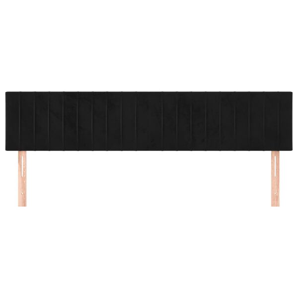 vidaXL Hoofdborden 2 st 90x5x78/88 cm fluweel zwart