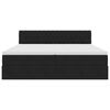 vidaXL Bed met LED-striplichten met opslag Zwart 180 x 200 cm Fluweel