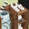 vidaXL Golfkast met wiel Effen Oudhout 65 x 45 x 98 cm