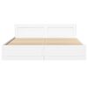 vidaXL Bedframe met hoofdeinde zonder matras 200x200 cm wit