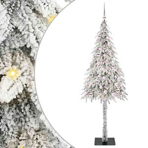vidaXL Kerstboom met 300 LED met standaard Wit 210 cm PE en staal