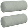 vidaXL Bolster Kussens 2 stuks Lichtgrijs &Oslash; 15 x 40 cm Cordstof