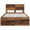 vidaXL Bedframe met hoofdeinde Oudhout 120 x 190 cm Bewerkt hout