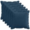 vidaXL Kussensloop 6 st HOUTEN Marineblauw 30 x 30 cm corduroy