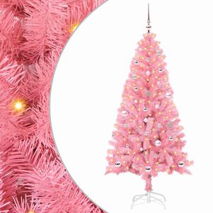 vidaXL Kerstboom met 150 LED met standaard Roze 150 cm PVC