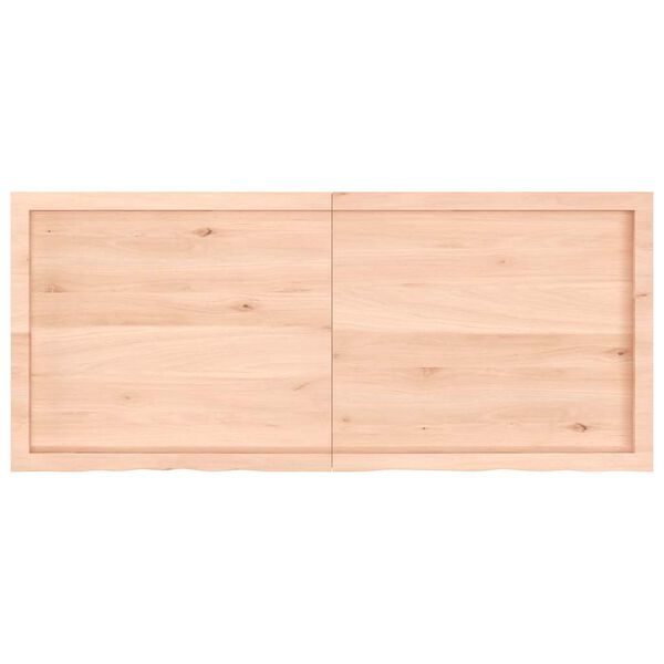 vidaXL Tafelblad 140x60x(2-6) cm onbehandeld massief eikenhout