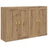 vidaXL Wandkast 2 pcs Artisan Eiken 69,5 x 34 x 90 cm Bewerkt hout