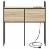 vidaXL Opberghoofdbord met Oplaadstation Sonoma eiken 93 x 15 x 98 cm