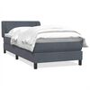 vidaXL Boxspring met matras fluweel donkergrijs 100x210 cm