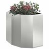 vidaXL Hoek Plantbak Zilver 45 x 45 x 50 cm Gegalvaniseerd staal