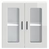 vidaXL Keukenwandkast met glazen deur Porto hoogglans wit