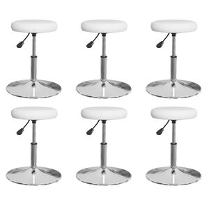 vidaXL Eetkamerstoelen 6 st kunstleer wit