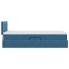 vidaXL Opbergbed met LED met matras Donkerblauw 100 x 200 cm Fluweel