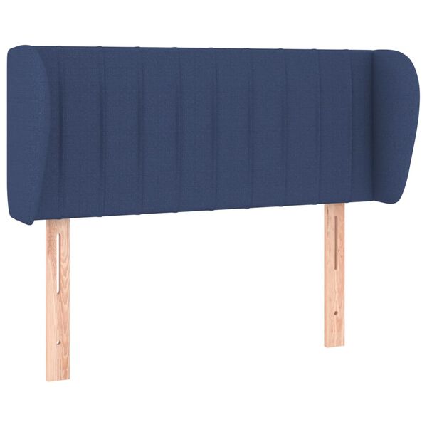 vidaXL Hoofdbord met randen 83x23x78/88 cm stof blauw