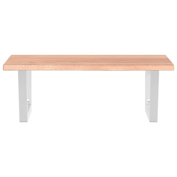 vidaXL Badkamer wandschap staal en massief eikenhout