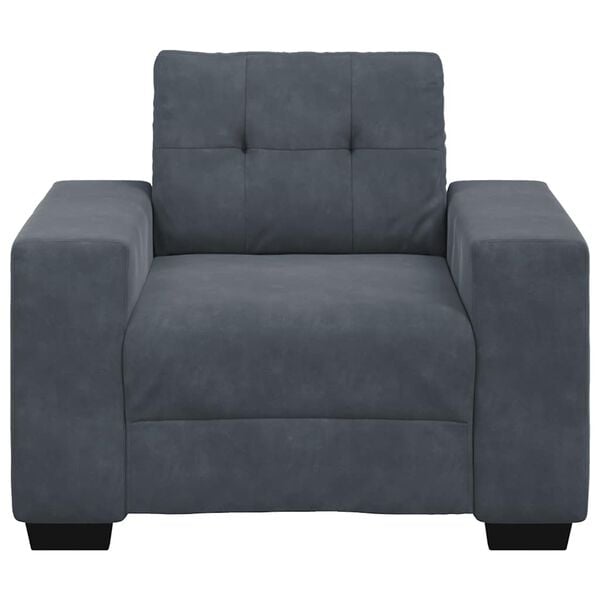 vidaXL Fauteuil 100x78x80 cm fluweel donkergrijs