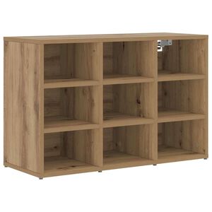 vidaXL Schoenenkast 77,5 x 30 x 51 cm Bewerkt hout Artisanaal eiken