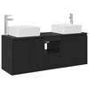 vidaXL Badkamerkastenset 3 st Zwart 53 x 35 x 63 cm Bewerkt hout