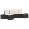vidaXL Tuin Sofa Set 6 st Zwart poly rattan