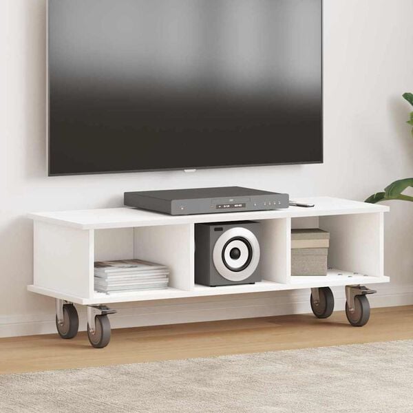vidaXL TV-standaard Wit 100 x 35 x 35 cm Bewerkt hout