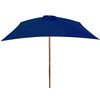 vidaXL Parasol met houten paal 200x300 cm blauw