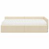 vidaXL Hoekbedframe met Matras Anders met hoofdeinde 2 pcs Cr&egrave;me Stof
