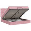 vidaXL Ottoman bed met matras met hoofdeinde Roze 140 x 190 cm Fluweel