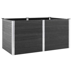vidaXL Plantenbak verhoogd 200x100x91 cm HKC grijs