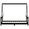 vidaXL Kinderbedframe 80x160 cm massief grenenhout zwart