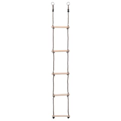 vidaXL Ladder met 5 sporten 210 cm massief grenenhout
