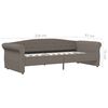 vidaXL Slaapbank met matras en USB stof taupe 90x200 cm