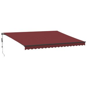 vidaXL Luifel automatisch uittrekbaar met LED's 450x350 cm bordeaux