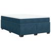 vidaXL Boxspring met matras fluweel donkerblauw 140x190 cm