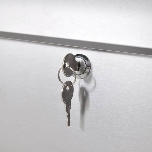 Dubbele brievenbus op RVS standaard