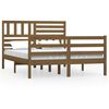 vidaXL Bedframe massief hout honingbruin 140x190 cm