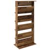 vidaXL Tijdschrift Rek met plank Oudhout 70 x 41 x 156 cm Bewerkt hout