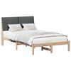 vidaXL Bedframe Bruin en donkergrijs 120 x 190 cm Massief grenenhout