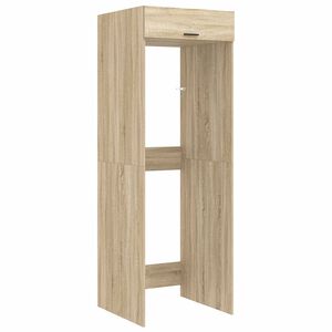 vidaXL Wasmachinekast Sonoma Eiken 67,5 x 68 x 200 cm Bewerkt hout