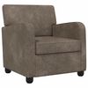vidaXL Fauteuil Donkergrijs Nep Suede Leer