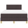 vidaXL Boxspringbed met matras Donkerbruin 120 x 190 cm Stof