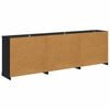 vidaXL Dressoirs 3 pcs Zwart eiken 210 x 35,5 x 67,5 cm Bewerkt hout