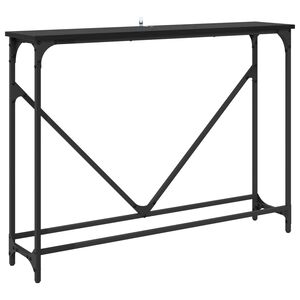 vidaXL Wandtafel Zwart Eiken 102 x 23 x 75 cm Bewerkt hout