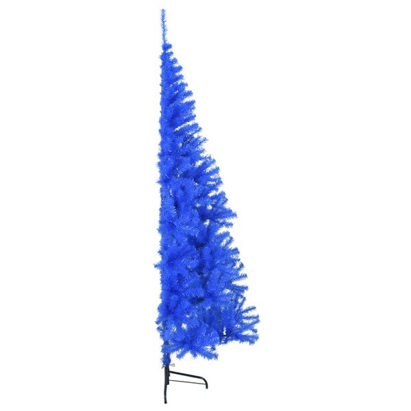 vidaXL Kunstkerstboom met standaard half 240 cm PVC blauw