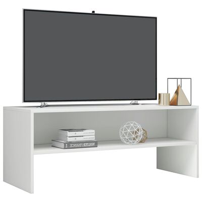 vidaXL Tv-meubel 100x40x40 cm bewerkt hout hoogglans wit