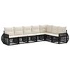 vidaXL Tuinbankenset 7 st Zwart en Cream Wit poly rattan