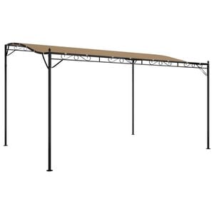 vidaXL Luifel 4x3 m 180 g/m&sup2; stof en staal taupe