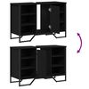 vidaXL Badkamertenk te kast Zwart Eiken 91 x 35 x 60 cm Bewerkt hout
