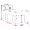 vidaXL Boxspring met matras stof blauw 90x190 cm