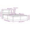 vidaXL Bedframe met hoofdbord massief grenenhout 140x190 cm